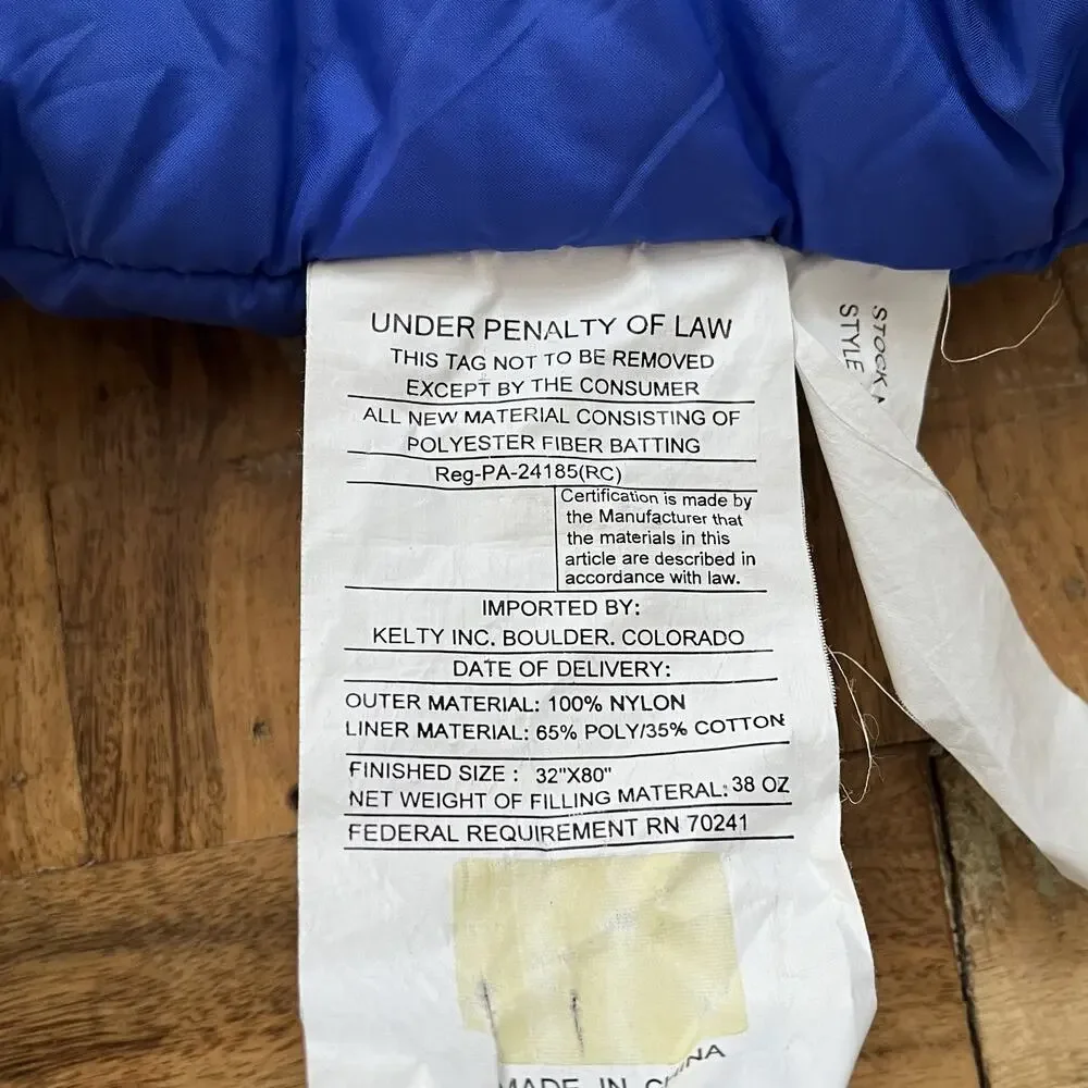 Kelty Clear Creek +20 Degree Sleeping Bag Large 32